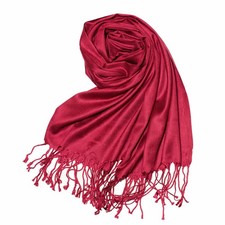 Edler Fransen Schal Bordeaux