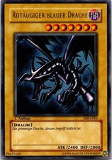 Rotäugiger Schwarzer Drache 1. Auflage SDJ-001 Ultra Rare Yugioh Deutsch EXC