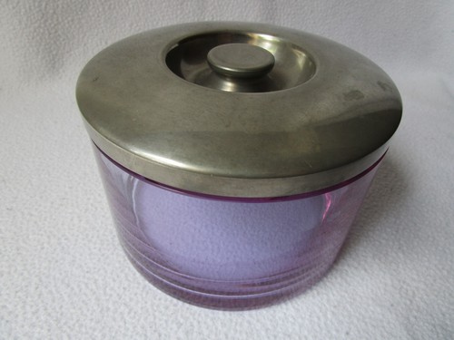 Glas deckeldose lila - glas,
