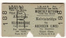 Bahnticket LMSR Kelvinbridge -