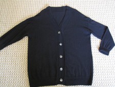 Allude Strickjacke, Schurwolle/Kaschmir, Schwarz, XL, 42,44,46.