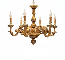 Klassischer Holzlüster Gold 6