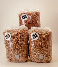 Pilzzucht Bio Weizen Substrat 3kg (3×1kg) – steril, Impfport, Mikrofilter