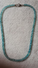 Paraiba-Apatit Kette m. Zertifikat, 44 cm, neu
