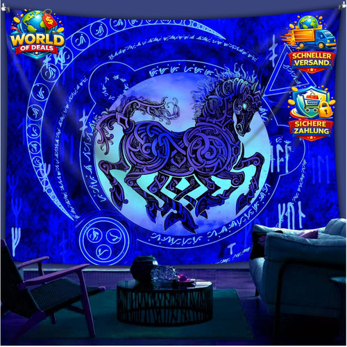 Wandteppich schwarzlicht - schwarzlicht, uv