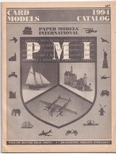 PMI US Vintage Katalog Prospekt "Card Models Catalog 1994" Papier-Modellbau Kits