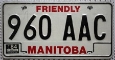 Manitoba Nummernschild Kanada