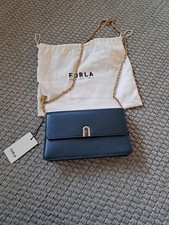 Furla Abendtasche Blau/ Gold