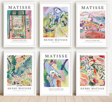 Matisse Aquarell Maldruck Vintage Set Leinwand Wandkunst Geschenk Zuhause A4 A3
