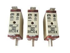 3x NH00 Sicherung Sicherungseinsatz  Messersicherung NH00 63A