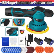 12V Akku Profi Poliermaschine Polierer mit 2x Batterie Auto Schleifmaschine Tool