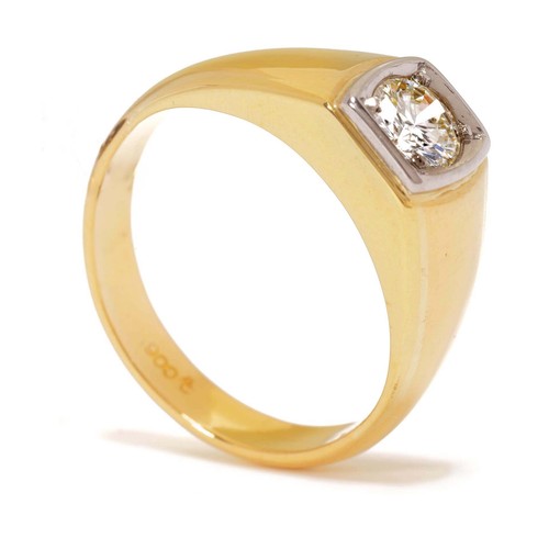 Solitär ring aus - aus, 900er