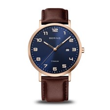 BERING Herrenuhr Quarz Titan