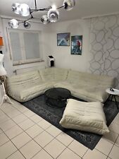 togo sofa ligne Roset Alcantara Creme Dreisitzer Zweisitzer Eckteil Hocker