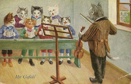 Postkarte fantasie tier - postkarte,