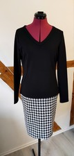 Schickes Enges Kleid Schwarz-weiß Gr. M Neuwertig