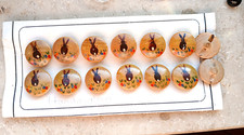7 x 2 Holzknöpfe Osterhase