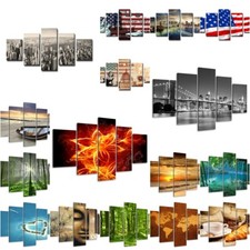 LEINWAND WANDBILDER VERSCHIEDENE BILDER MOTIVE 100 X 50 CM FÜNFTEILIG 1581 D1