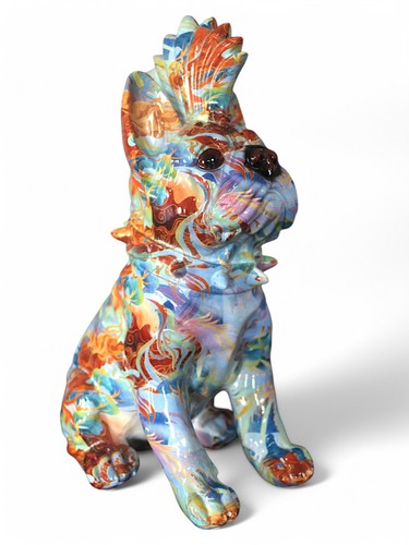 Bunte bulldogge dekofigur - dekofigur, im
