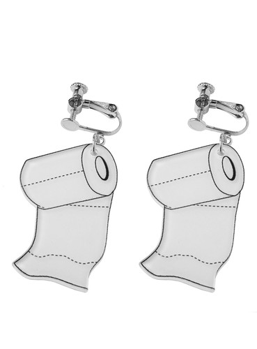 Toilettenpapier ohrringe - ohrringe,