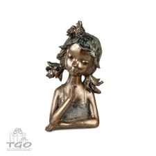 Formano Büste Mädchen bronzefarben aus Kunststein -737779