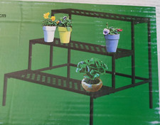 Blumentreppe Pflanzentreppe Etagenregal rechteck Metall Regal