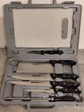 Messer Set  im Koffer - 7 teilig - mit Wetzstab & Schneidebrett