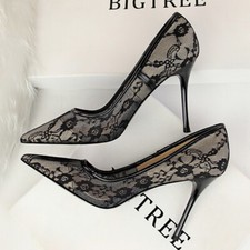 Neu Damenschuhe Lace Pumps