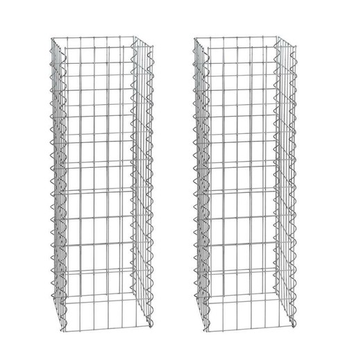 Gabionen säule 100 2x - gabionen-säule,