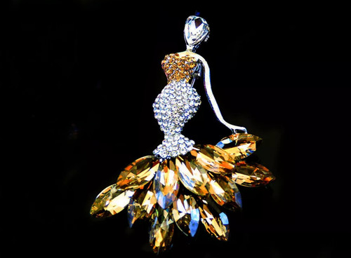 Brosche kette silberfarben - brosche/kette,