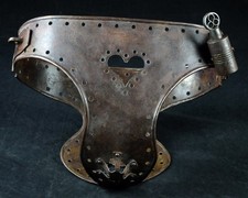 EISEN KEUSCHHEITSGÜRTEL TREUE GESCHMIEDET ORNAMENTE HERZ SCHLOSS SCHLÜSSEL 20.JH