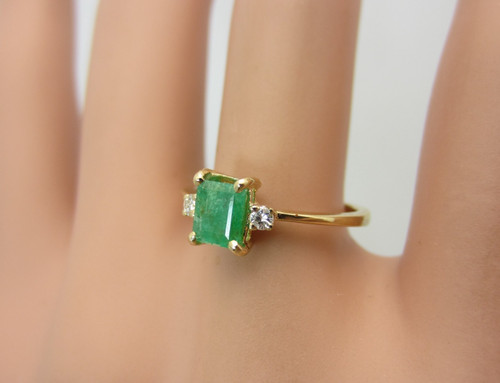14k gelbgold smaragd und - 14k,