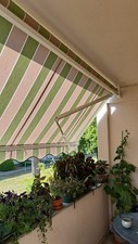 Markise, Star Klassik, Balkon, breit, grün-weiß, gebraucht