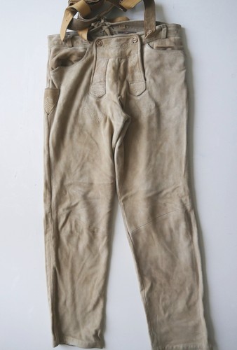 Lange lederhose ziegenvelour - lederhose,