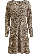 Neu Leo-Kleid mit Knotendetail