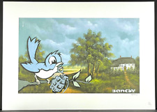 BANKSY * Bird With Grenade * 70 x 50 cm * Lithografie * limitiert # xx/150