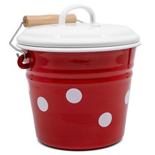 Nostalgie Eimer Rot | Weiß