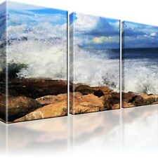 Wellen Natur Landschaft Bild 3 Teilig Bilder Wandbild Kunstdruck