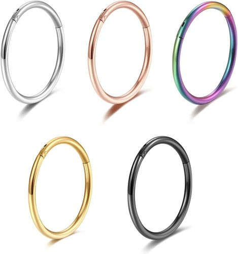 5er set nasenpiercing ringe - set,