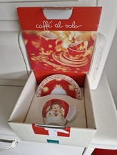 Thun Tasse mit Untere "Caffé al volo" 2003 Weihnachten Limitiert Porzellan
