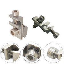 2-10 Stk Erdungsklemme Alu Edelstahl PV Solarpanel Erdung Klemme für Aluprofil