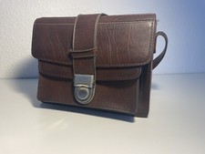Vintage Kamertasche Leder braun Ledertasche zum Umhängen vintage Camera Bag