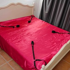 Bett Fesseln mit Plüsch Bondage Fesselset Handfesseln Handschellen Fußfesseln DE