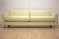 de Sede DS 17 Designer Couch 3 Sitzer Club Leder beige / Loft / swissmade