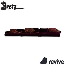 Bretz Filousof Stoff Viersitzer Lila Sofa Couch