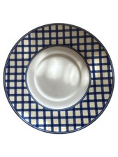 Flirt by R&B Essteller kariert blau Porzellan French Vanilla 15cm