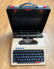 TOP! SCHREIBMASCHINE ROBOTRON CELLA S 1001, DDR Reiseschreibmaschine mit Koffer