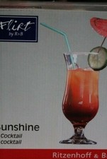 Cocktail glas 18cm hoch - glas,