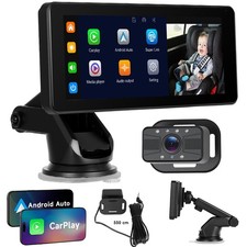6.86" Tragbarer Apple CarPlay Android Auto Wireless Display Autoradio BT Kamera