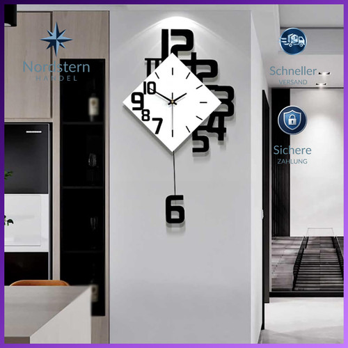 Wanduhr kreativ pendel ohne - kreativ,